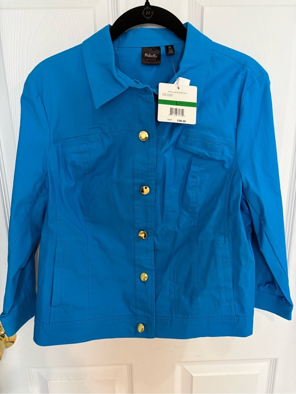Rafaella Turquoise Blue Three-Button Blazer - Picture 4 of 5